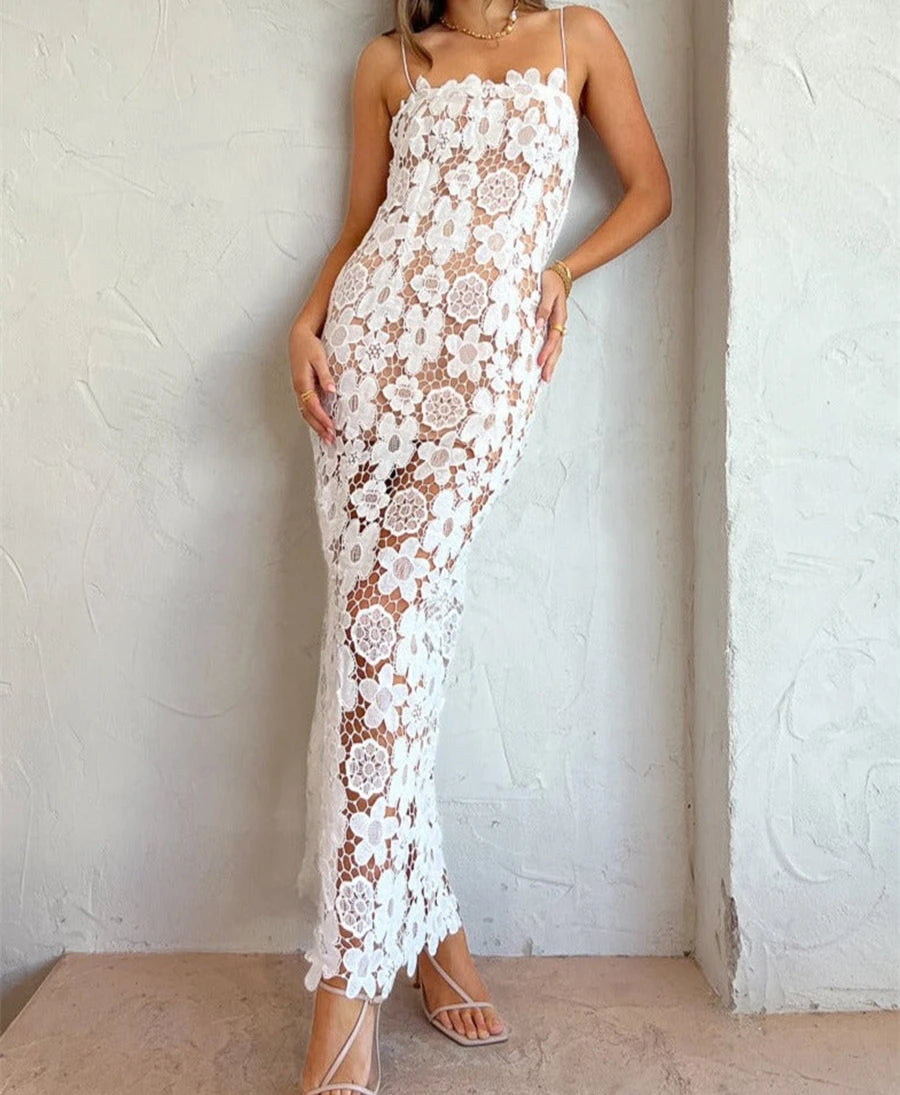 Puloru Lace Crochet Dress